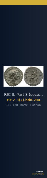 RIC II, Part 3 (second edition) Hadrian 204 — CANOA
