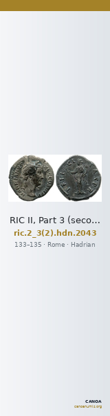 RIC II, Part 3 (second edition) Hadrian 2043 — CANOA