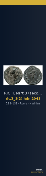 RIC II, Part 3 (second edition) Hadrian 2043 — CANOA