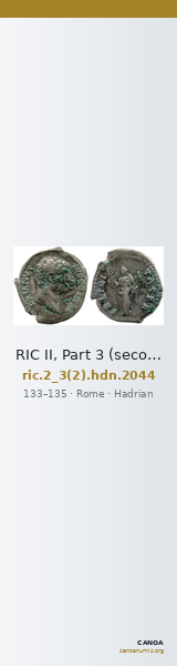 RIC II, Part 3 (second edition) Hadrian 2044 — CANOA