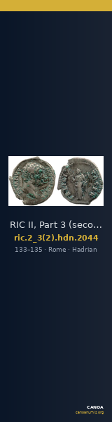 RIC II, Part 3 (second edition) Hadrian 2044 — CANOA