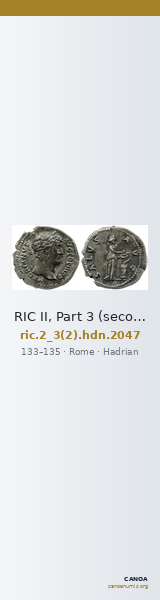 RIC II, Part 3 (second edition) Hadrian 2047 — CANOA