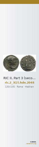 RIC II, Part 3 (second edition) Hadrian 2048 — CANOA