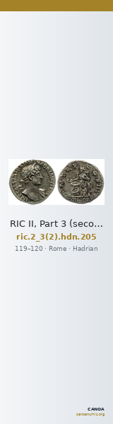 RIC II, Part 3 (second edition) Hadrian 205 — CANOA
