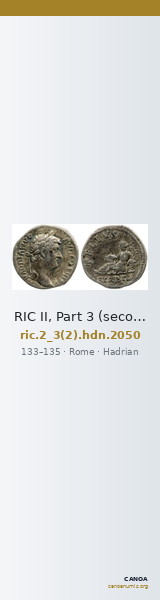 RIC II, Part 3 (second edition) Hadrian 2050 — CANOA