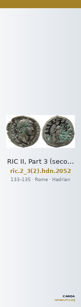 RIC II, Part 3 (second edition) Hadrian 2052 — CANOA