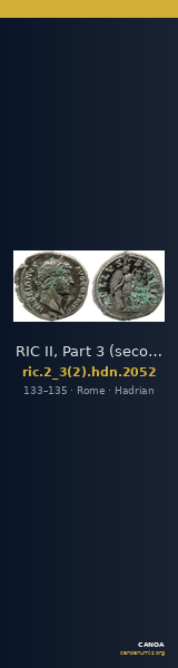 RIC II, Part 3 (second edition) Hadrian 2052 — CANOA