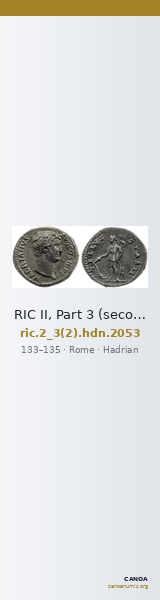 RIC II, Part 3 (second edition) Hadrian 2053 — CANOA