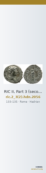 RIC II, Part 3 (second edition) Hadrian 2056 — CANOA
