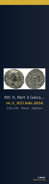 RIC II, Part 3 (second edition) Hadrian 2056 — CANOA