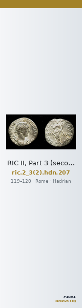 RIC II, Part 3 (second edition) Hadrian 207 — CANOA