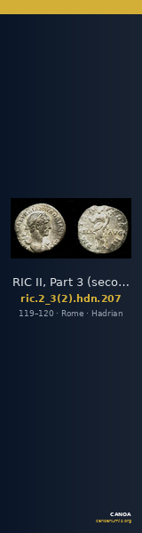 RIC II, Part 3 (second edition) Hadrian 207 — CANOA