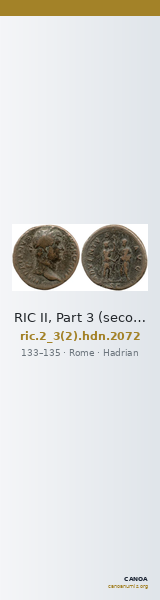 RIC II, Part 3 (second edition) Hadrian 2072 — CANOA