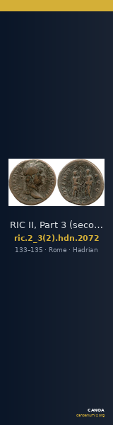 RIC II, Part 3 (second edition) Hadrian 2072 — CANOA
