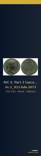 RIC II, Part 3 (second edition) Hadrian 2073 — CANOA
