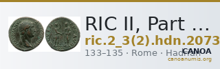 RIC II, Part 3 (second edition) Hadrian 2073 — CANOA