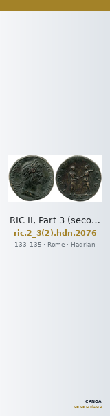RIC II, Part 3 (second edition) Hadrian 2076 — CANOA
