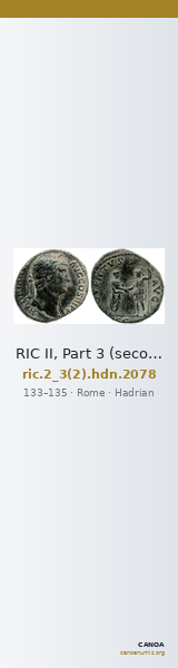 RIC II, Part 3 (second edition) Hadrian 2078 — CANOA