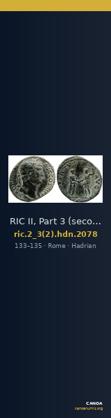 RIC II, Part 3 (second edition) Hadrian 2078 — CANOA
