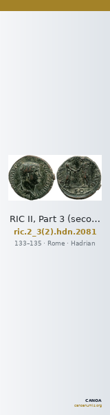 RIC II, Part 3 (second edition) Hadrian 2081 — CANOA