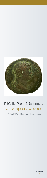 RIC II, Part 3 (second edition) Hadrian 2082 — CANOA