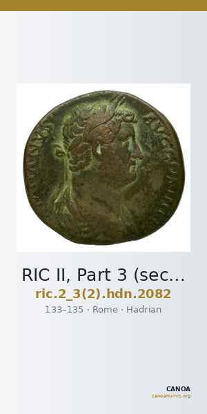 RIC II, Part 3 (second edition) Hadrian 2082 — CANOA