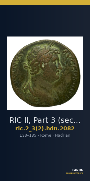 RIC II, Part 3 (second edition) Hadrian 2082 — CANOA