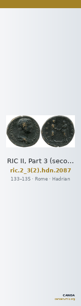 RIC II, Part 3 (second edition) Hadrian 2087 — CANOA