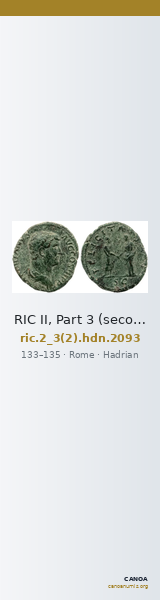 RIC II, Part 3 (second edition) Hadrian 2093 — CANOA
