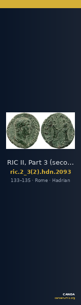 RIC II, Part 3 (second edition) Hadrian 2093 — CANOA
