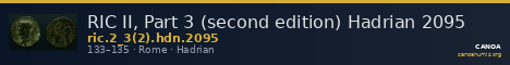 RIC II, Part 3 (second edition) Hadrian 2095 — CANOA