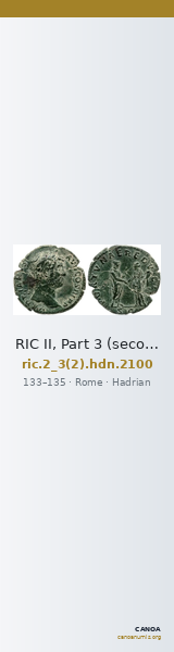 RIC II, Part 3 (second edition) Hadrian 2100 — CANOA