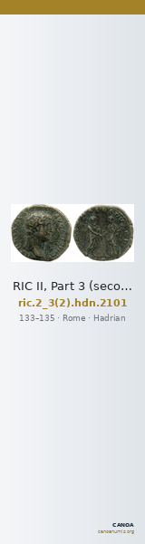 RIC II, Part 3 (second edition) Hadrian 2101 — CANOA