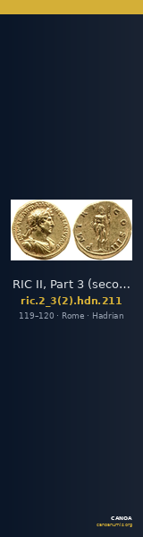 RIC II, Part 3 (second edition) Hadrian 211 — CANOA
