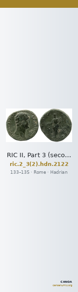 RIC II, Part 3 (second edition) Hadrian 2122 — CANOA