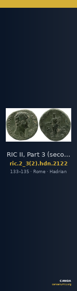 RIC II, Part 3 (second edition) Hadrian 2122 — CANOA