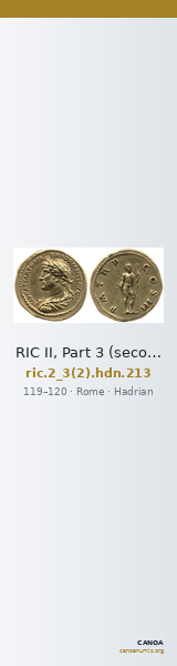 RIC II, Part 3 (second edition) Hadrian 213 — CANOA