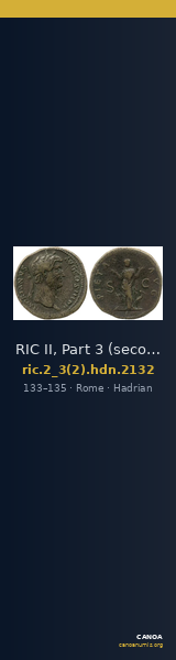 RIC II, Part 3 (second edition) Hadrian 2132 — CANOA