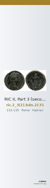 RIC II, Part 3 (second edition) Hadrian 2135 — CANOA