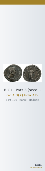 RIC II, Part 3 (second edition) Hadrian 215 — CANOA