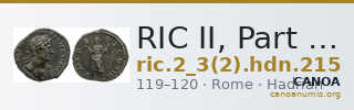 RIC II, Part 3 (second edition) Hadrian 215 — CANOA