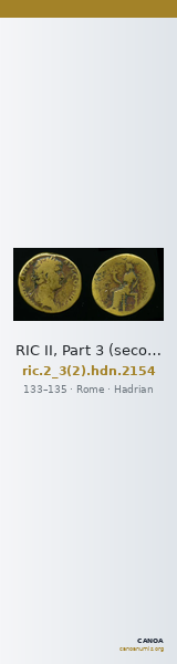 RIC II, Part 3 (second edition) Hadrian 2154 — CANOA