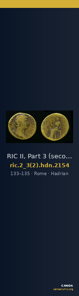 RIC II, Part 3 (second edition) Hadrian 2154 — CANOA