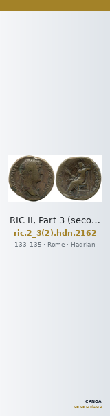 RIC II, Part 3 (second edition) Hadrian 2162 — CANOA