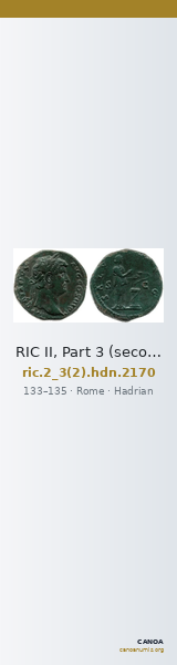 RIC II, Part 3 (second edition) Hadrian 2170 — CANOA