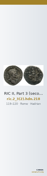 RIC II, Part 3 (second edition) Hadrian 218 — CANOA