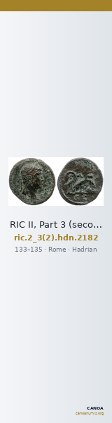 RIC II, Part 3 (second edition) Hadrian 2182 — CANOA