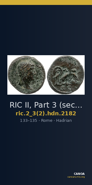 RIC II, Part 3 (second edition) Hadrian 2182 — CANOA