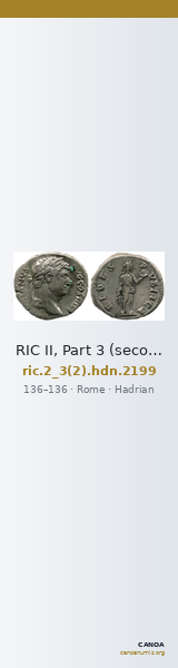 RIC II, Part 3 (second edition) Hadrian 2199 — CANOA