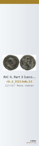RIC II, Part 3 (second edition) Hadrian 22 — CANOA
